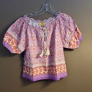 Flying Tomato Orange and Purple Blouse